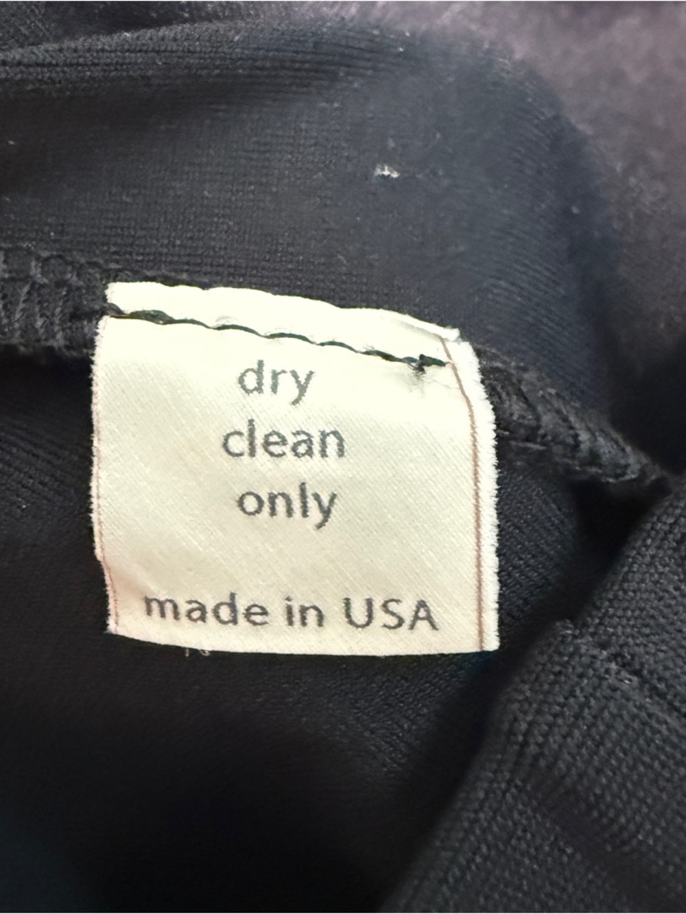 Elaine Kim Black Flare Pants | Leather Trim Tab Minimalist | Sz L | Made in USA - Picture 7 of 9